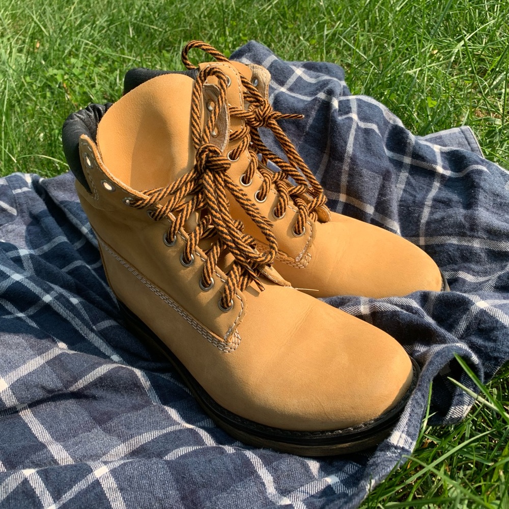 Steve Madden Leather Combat Boots